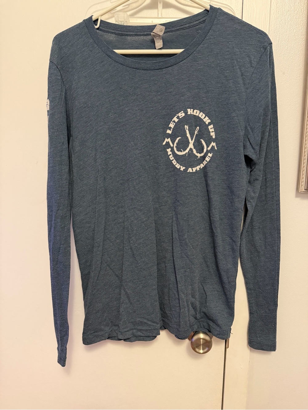 Let's Hook Up Fishing Long Sleeve Tee - Blue